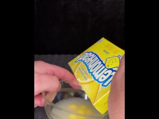 Lemonheads take a bath in my cum before I have a taste Video