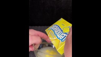Lemonheads take a bath in my cum before I have a taste