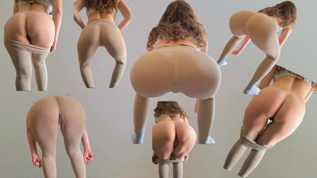 Squatting no panties