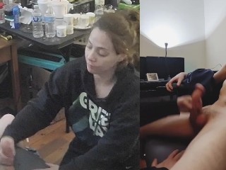 希瑟·凯恩 （heather Kane） 在 HIs 室友面前挤奶！