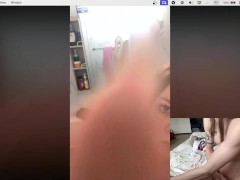 SHE WATCHES ME MASTURBATING CUMS TWICE!