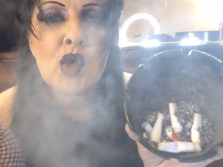 Gothic Goddess Smoke Slave Humiliation Video