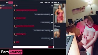 I chat with my wife in webcam and i cum over my tits