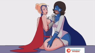 TWO HOT SUPERHERO GIRL HAVE A GOOD TIME | HENTAI STORY ANIMATION 4K 60FPS