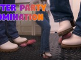 After Party Domination in White Boots - Cock Crush, Cock Trample, Crushing, Trample, Bootjob