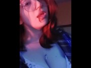 Preview 1 of Sexy student shows her big tits on camera