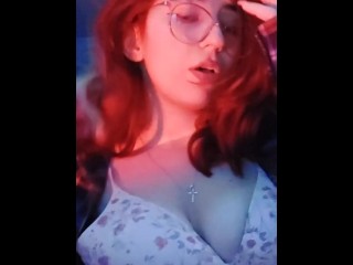 Sexy student shows her big tits on camera Video