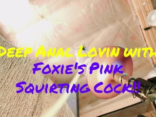 Foxies Pink Squirting Cock Folla El Culo De Los Leones