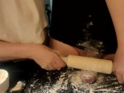 Preview 4 of Cooking dick for dinner. Part 3/3. Extremely press my penis and eject sperm.