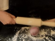 Preview 5 of Cooking dick for dinner. Part 3/3. Extremely press my penis and eject sperm.