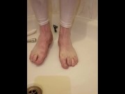 Preview 1 of Just my feet while filming other content , Feet foot fetish toes soles heels