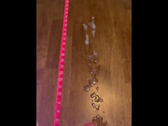 CUMSHOT DISTANCE COMTEST! CUMSHOT COVERS ALMOST 3 FEET!! ✊🏻💦💦💦