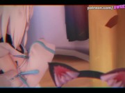 Preview 1 of Virtual YouTuber - Shirakami Fubuki Enjoying Receiving Cream In Her Pussy!