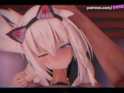 Preview 3 of Virtual YouTuber - Shirakami Fubuki Enjoying Receiving Cream In Her Pussy!