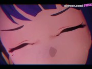Preview 2 of Genshin Impact - Raiden Shogun Relaxing On Big Cock!