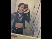 Preview 1 of Masturbating on a airplane bathroom