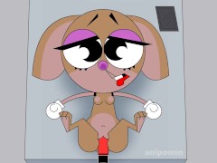 Miss Furry Bunny FUCKED on Table!