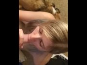 Preview 2 of Quick blowjob from a blonde dirty little slut