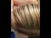 Preview 6 of Quick blowjob from a blonde dirty little slut