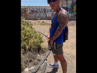 Piss Soft Cock in the Street