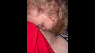 Daddy’s girl sucks his dick in the middle of the night