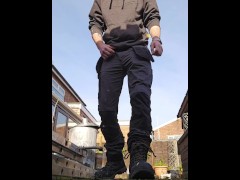 2 pisses both cut off filming due to splashes of piss half way through indoor and outdoor