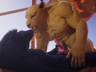Two big beasts have hard fuck in desert  Furry  Wild life  Gay   Yiff