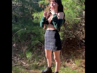 POV My Goth GF Takes Me Outside To Smoke And Suck Me Off WE ALMOST GOT CAUGHT Video