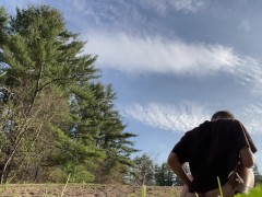 Busty Fit Goth Girl DEEPTHROATS Dick OUTSIDE In Broad Daylight