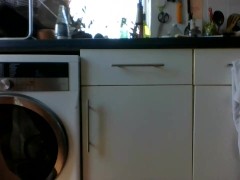 trying to wash the dishes as hot water is an issue