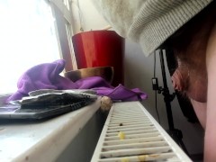 just standing and smoking