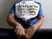 Preview 3 of Japanese cyclist wanking and cycling jersey
