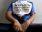 Preview 4 of Japanese cyclist wanking and cycling jersey