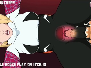 Spider Gwen Bent Over In Her Suit Creampie Orgasm - Hole House Video