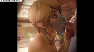 FEMBOY LINK DO AMAZING BLOWJOB AN THE HOT SPRINGS | ZELDA HENTAI ANIMATION 60FPS