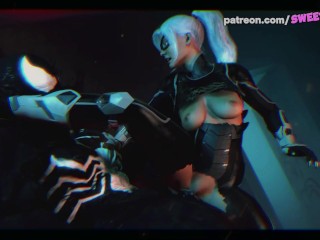 Venom Destroying BatGirl's Pussy!