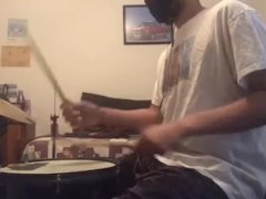 parents moaning in the other room while i'm playing drums