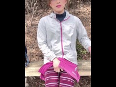 初めて野外オナニーした時の動画 おむつおもらし男の娘 11/16