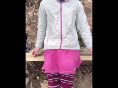 初めて野外オナニーした時の動画 おむつおもらし男の娘 2/16