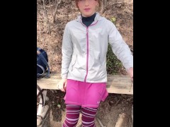 初めて野外オナニーした時の動画 おむつおもらし男の娘 3/16