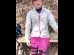 初めて野外オナニーした時の動画 おむつおもらし男の娘 5/16