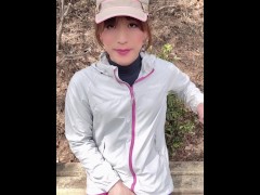 初めて野外オナニーした時の動画 おむつおもらし男の娘 8/16