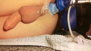 Cute twink knotted by dildo on fuck machine porn video thumbnail