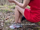 Shy Russian girl gave me slobbery blowjob on a first date in the wood!