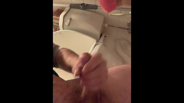 Big cumshot in public
