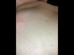 Amelia sucks daddies dick like a whore and rides him hard