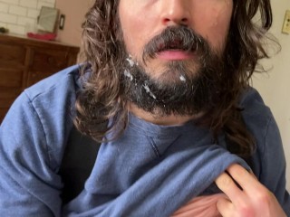 Cumming in my Beard