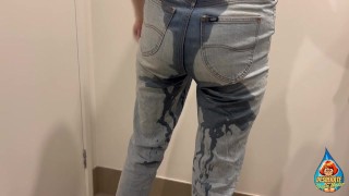 Night out + Occupied toilet = WET JEANS