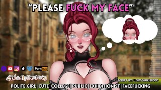 F4M | Tímida Cute universitaria te pide que te folle la cara | Juego de roles de audio hentai erótico | ASMR