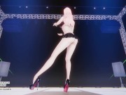 Preview 2 of [MMD] Rainbow Blaxx - Cha Cha Seraphine Sexy Kpop Dance League of Legends Uncensored Hentai 4K 60FPS